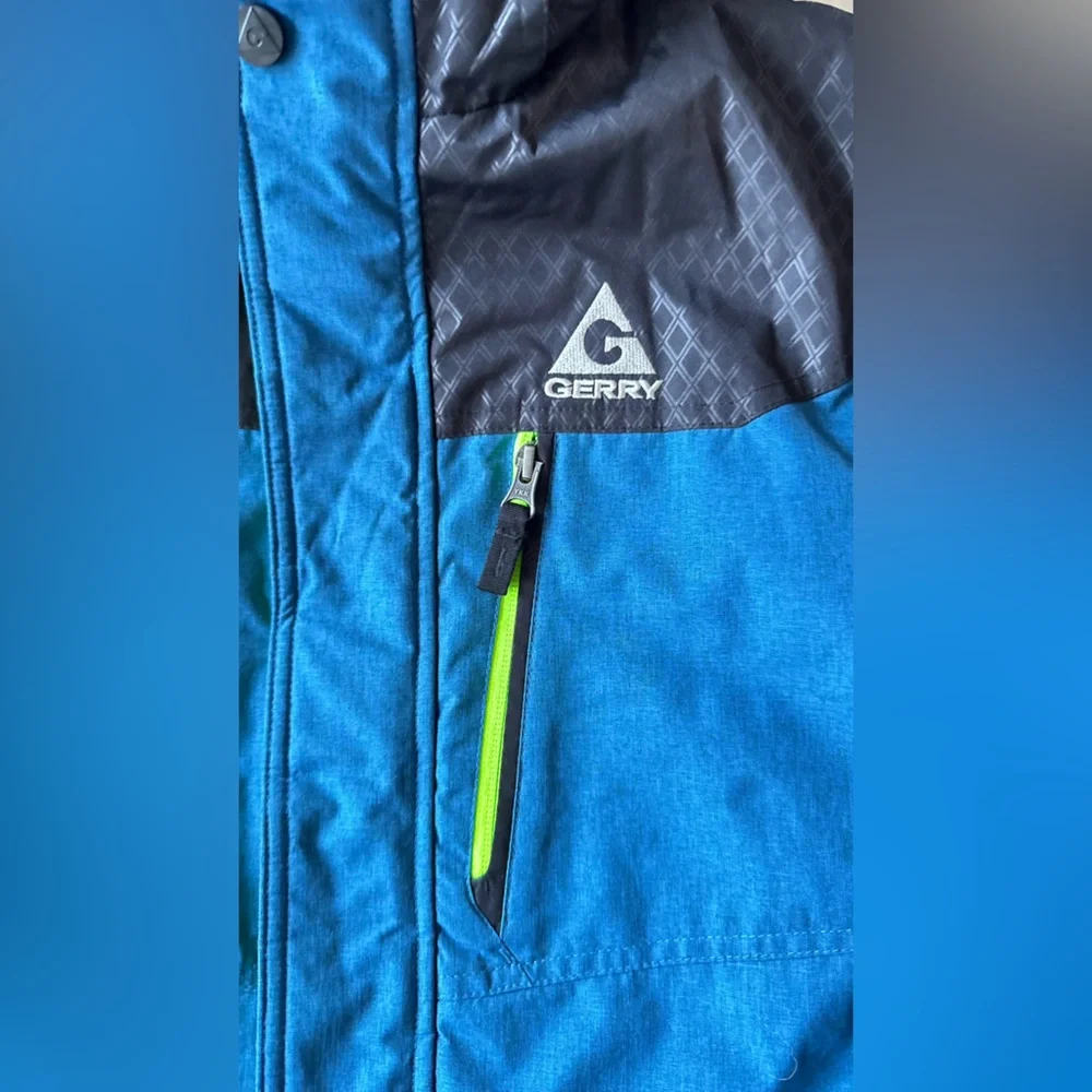 Gerry Ski‎ Jacket Youth Boys M-10/12 Blue Full Zip Hooded Winter Snowboard Coat